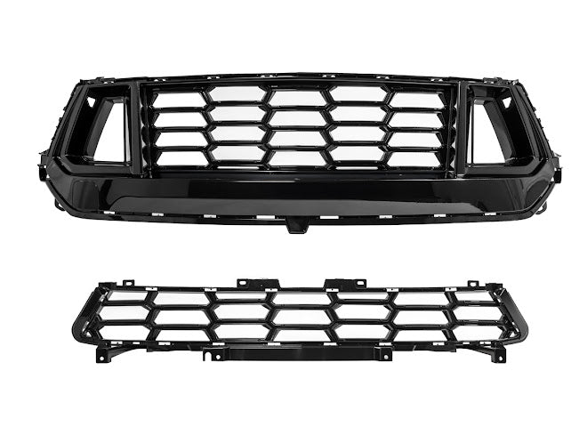 2024+ FORD MUSTANG S650 | CARBON FIBER FRONT GRILLE INSERT REPLACEMENT UPPER & LOWER